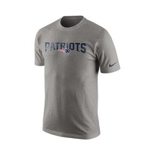 NIKE Mens New England Patriots Wordmark Short Sleeve T Shirt   Size 2xl, Dk.
