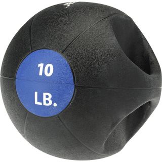 BODYFIT 10 pound Medicine Ball with Handles   Size 10#, Blue