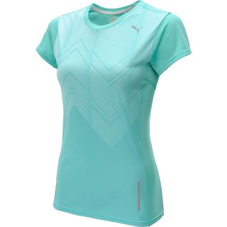 PUMA Womens Graphic 1up Short Sleeve T Shirt   Size Small, Electric