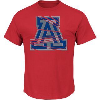 MAJESTIC ATHLETIC Mens Arizona Wildcats Reflective Logo Red Short Sleeve T 