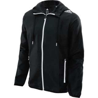 adidas Mens Ultimate Woven Full Zip Jacket   Size Xl, Black/white