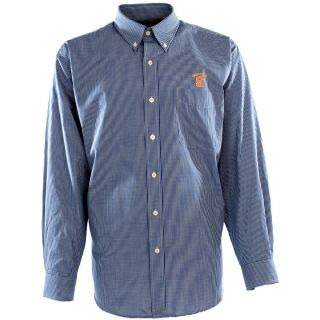 Antigua Mens Syracuse Orange Focus Cotton/Polyester Woven Mini Check Button