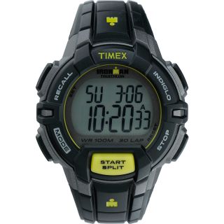 TIMEX Ironman 30 Lap Rugged Watch, Black/lime