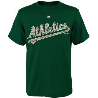 MAJESTIC ATHLETIC Youth Oakland Athletics Memorial Day 2014 Wordmark Short 