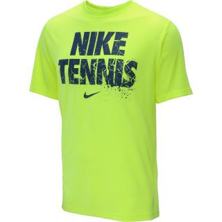 NIKE Mens Read Short Sleeve Tennis T Shirt   Size Xl, Volt