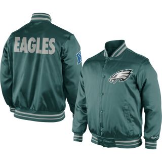 NIKE Mens Philadelphia Eagles Snap Front Start Again Jacket   Size Large,