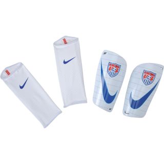 NIKE Adult USA Mercurial Lite Soccer Shin Guards   Size Medium, White/red/blue