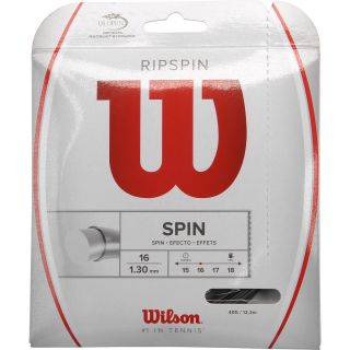 WILSON Rip Spin Tennis String   Black   16 Gauge