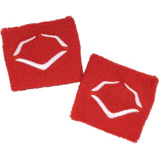 EVOSHIELD Performance EvoCotton Wristbands, Red