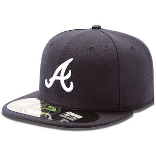 NEW ERA Mens Atlanta Braves Authentic Collection Road 59FIFTY Fitted Cap  