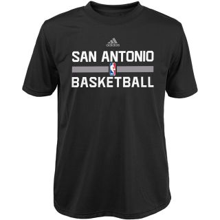 adidas Youth San Antonio Spurs Practice ClimaLite Short Sleeve T Shirt   Size