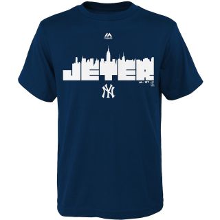MAJESTIC ATHLETIC Youth New York Yankees Derek Jeter Skyline Short Sleeve T 