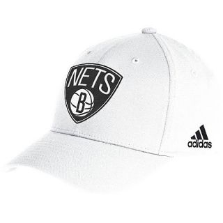 adidas Mens Brooklyn Nets Team Color Structured Flex Cap   Size S/m