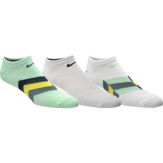 NIKE Dri FIT Cotton Fly Crew Socks   3 Pack   Size Medium, White/green