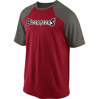 NIKE Mens Tampa Bay Buccaneers Dri FIT Fly Slant Top   Size Large, Red/toffee