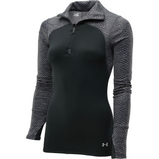 UNDER ARMOUR Womens Printed Qualifier 1/4 Zip Long Sleeve Top   Size Large,