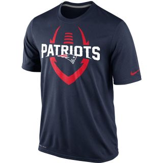 NIKE Mens New England Patriots Dri FIT Legend Icon Short Sleeve T Shirt   Size
