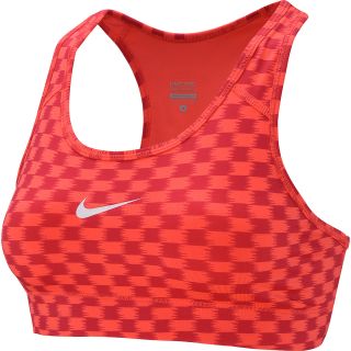 NIKE Womens Pro Printed Sports Bra   Size Large, Laser Crimson/red