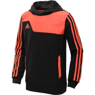 adidas Boys Speedtrick Pullover Soccer Hoodie   Size Small, Black/infrared