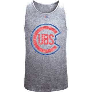 MAJESTIC ATHLETIC Mens Chicago Cubs 1953 Distressed Logo Tank Top   Size