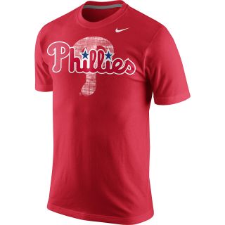 NIKE Mens Philadelphia Phillies Team Issue Woodmark Short Sleeve T Shirt  