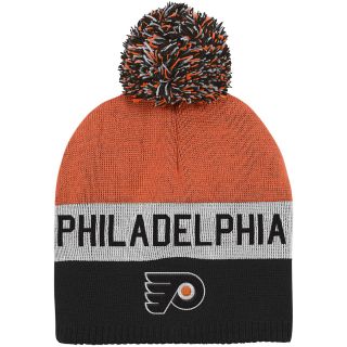 REEBOK Youth Philadelphia Flyers Uncuffed Pom Knit Hat   Size Youth