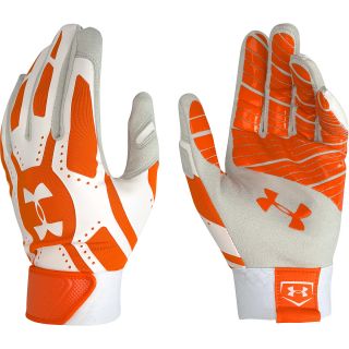 UNDER ARMOUR Adult Motive Batting Gloves   Size Xl, Orange/white