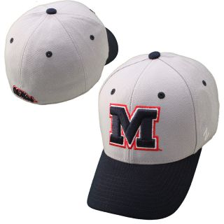Zephyr Mississippi Rebels DH Fitted Hat   Light Grey   Size 6 7/8, Mississippi
