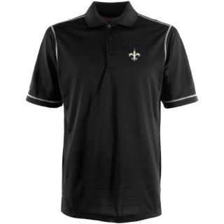 Antigua New Orleans Saints Mens Icon Polo   Size XXL/2XL, Black/white (ANT