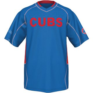 MAJESTIC ATHLETIC Mens Chicago Cubs Fast Action V Neck T Shirt   Size 2xl,