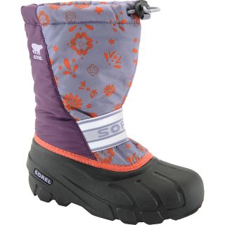 SOREL Girls Cub Graphic 13 Winter Boots   Size 5, Grey/purple