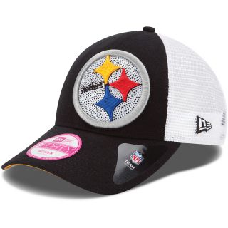 NEW ERA Womens Pittsburgh Steelers 9FORTY Sequin Shimmer Cap, Black