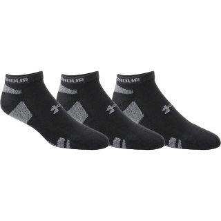 UNDER ARMOUR HeatGear Trainer No Show Socks   3 Pack   Size Medium, Black