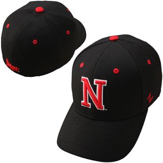 Zephyr Nebraska Cornhuskers DH Fitted Hat   Black   Size 7, Nebraska