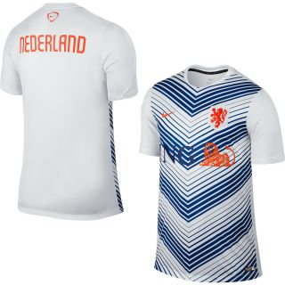 NIKE Mens Netherlands Squad Pre Match Short Sleeve Soccer Jersey   Size Small,