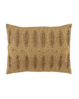 Beaded/Sequined Leaf Pillow, 12 x 16