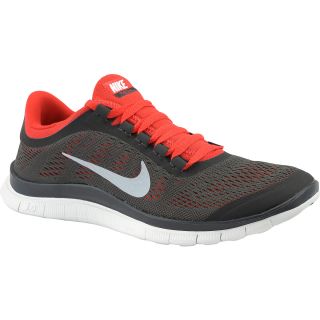 NIKE Mens Free 3.0 V5 Running Shoes   Size 9.5, Charcoal/red