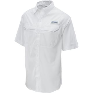 COLUMBIA Mens Low Drag Offshore Short Sleeve Fishing Shirt   Size Small, White