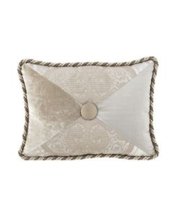 Pieced Pillow with Button Center, 12 x 16