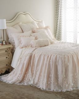 King Pink Skirted Coverlet, 76 x 80 with 30 Drop
