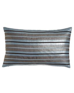 Bolster Pillow with Velvet Stripes, 13 x 22