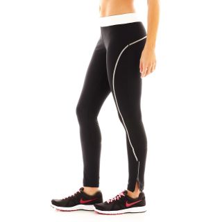 Xersion Fitted Ankle Leggings   Talls, Black/White, Womens