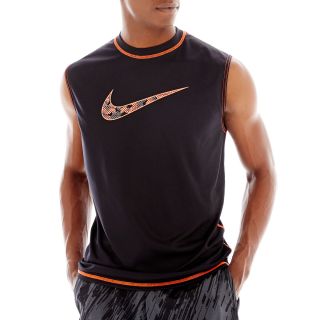 Nike Sleeveless Dri FIT Camo Top, Black