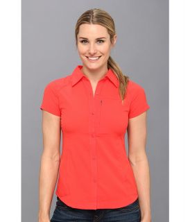 Columbia Silver Ridge S/S Shirt Womens Short Sleeve Button Up (Red)