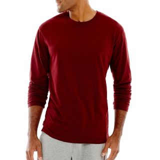 Stafford Long Sleeve T Shirt, Autumn Burgundy, Mens