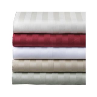 Grace Home Fashions 500tc Damask Stripe Egyptian Cotton Sheet Set, Red