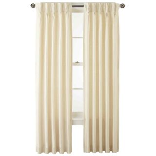ROYAL VELVET Supreme Pinch Pleat/Back Tab Lined Curtain Panel, Ivory