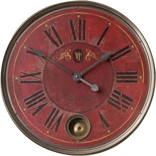 Regency Villa Tesio Wall Clock, Red