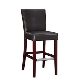 Brown Bonded Leather Bar Stool