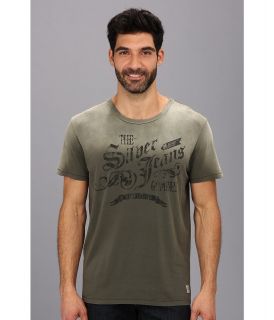 Silver Jeans Co. S/S Crew Neck T Shirt Mens Short Sleeve Pullover (Olive)